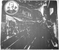 Illustration in "The Mascot" newspaper, New Orleans, 1890. "Scene of the Assassination".