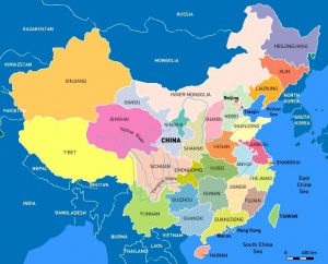 Map of China, Courtesy of Wellesley.edu