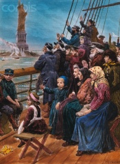 Jewish immigrants and Statue of Liberty
