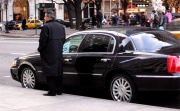 A chauffeur awaiting passengers in NYC
