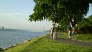 Cyclists at Hudson River Greenway