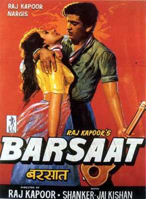 Movie poster for the film, Barsaat (1949)