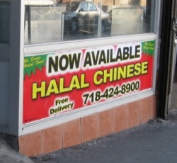 Halal Chinese food. Obviously no pork fried rice here!