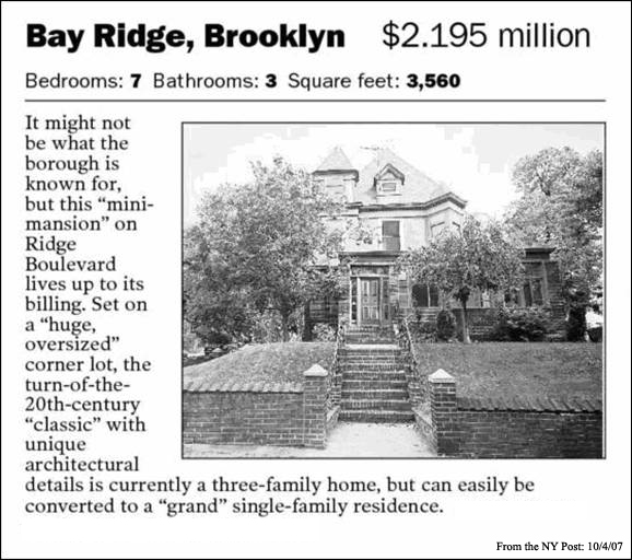 Bay Ridge Real Estate, 2007