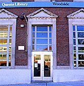 This is the Woodside branch of the Queens Library 