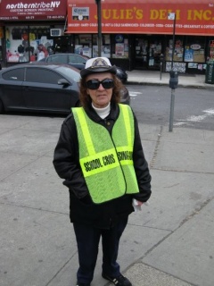 Louise, the crossing guard on this corner since 1969