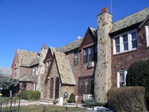     An attached home in the Tudor style in Rego Park. 