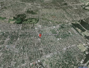 Google Earth 3D rendering of Fresh Meadows