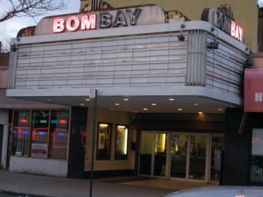 View of the Bombay Theater marquee in 2009