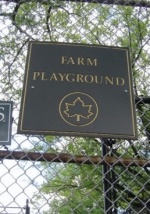 Sign denoting Farm Playground 