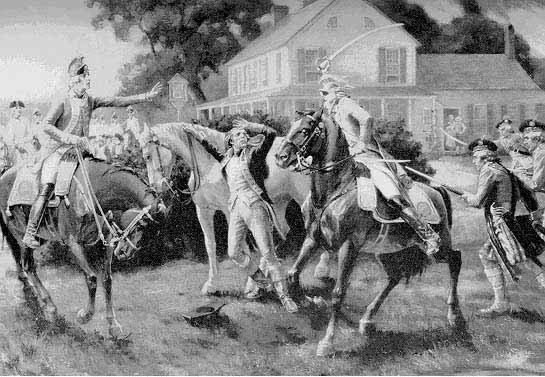 General Nathaniel Woodhull of Long Island is captured by British Dragoons at Jamaica, Queens, 1776.