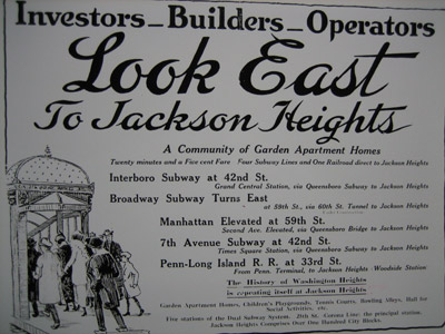 Advertising Jackson Heights and its proximity to transportation