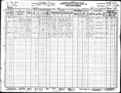 1930 census report in which Wesley Roche, one of the developers of Nostrand Gardens, is shown to be married with one child and a servant, living in New York, and working as a "contractor" in the industry of "building"