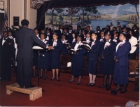 Present-day Diaconat club singing in the choir on Diaconat Day. 