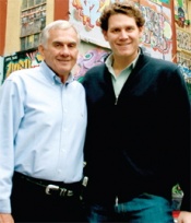 Jerry Wolkoff (left) and his son