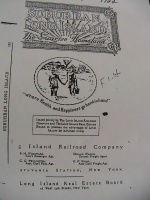 This is an advertisement by the Long Island Railroad Company from 1922, promoting areas where new tracks ran .