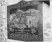 Plaque commemorating Battle of Brooklyn, original photograph in Brooklyn Daily Eagle. Brooklyn Public Library Collection.